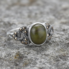 Connemara Marble Marcasite Trinity Knot Ring