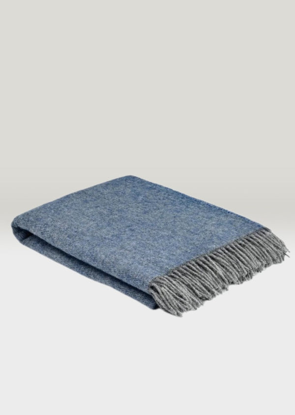 Mcnutt Pure Wool Throw Cosy Periwinkle