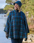 Mucros Country Cape | Blue Navy Check