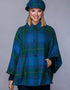 Mucros Country Cape | Blue Green Check