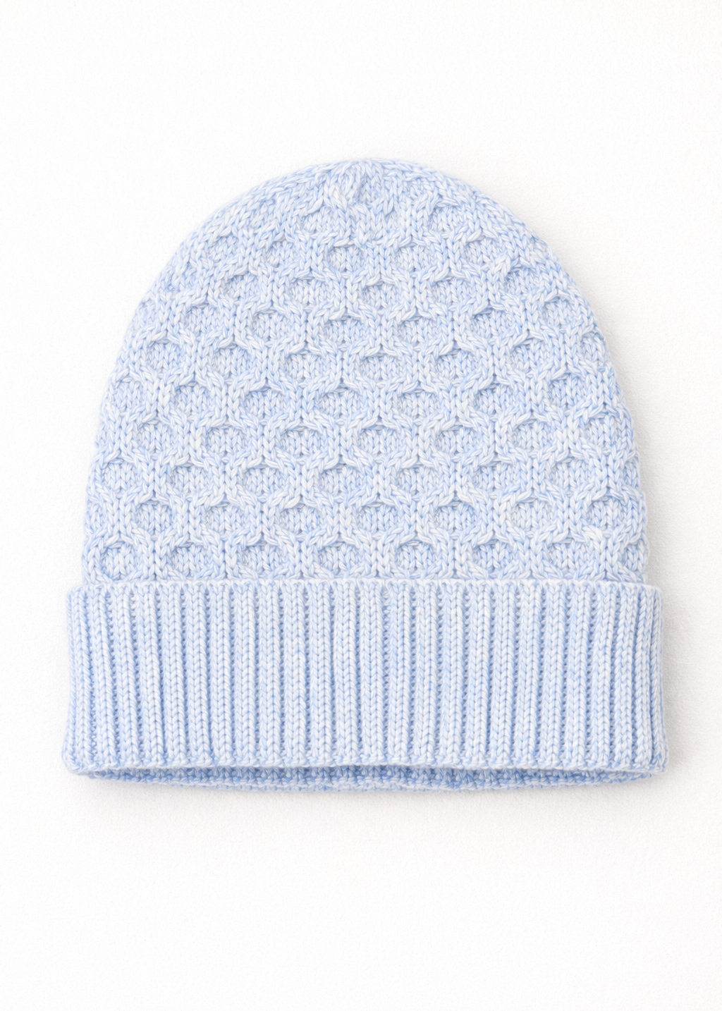 Aran Merino Wool Hat - Sky Marl