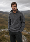 Men's Lambswool Quarter Zip Sweater | IrelandsEye | Dolmen