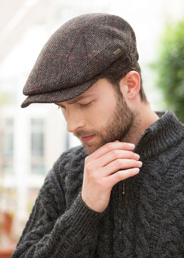 Mucros Kerry Cap | Premium Wool Flat Cap | Brown