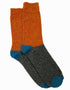 Tricolor 100% Merino Wool Socks | Orange