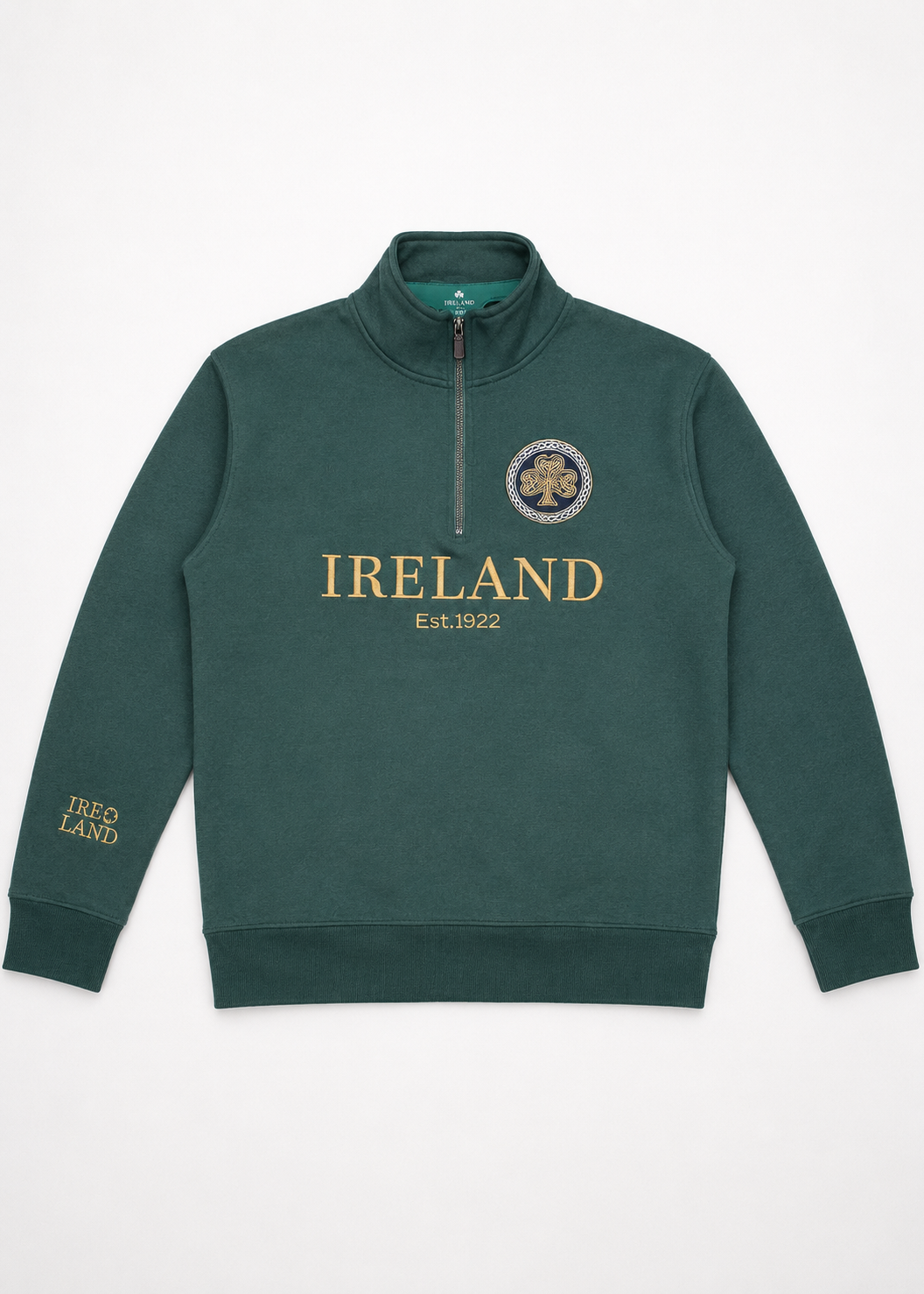 Women's Ireland Shamrock 1/2 Zip Sweater | Green