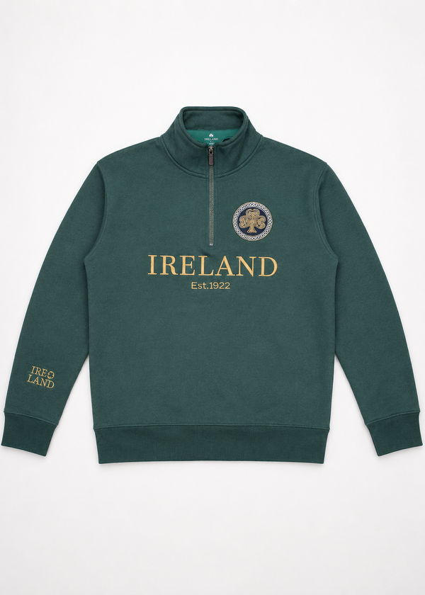 Women's Ireland Shamrock 1/2 Zip Sweater | Green