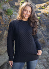 Ladies Slim-Fit Aran Sweater | Blackwatch