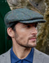 Driving Cap Sea Green & Blue Windowpane