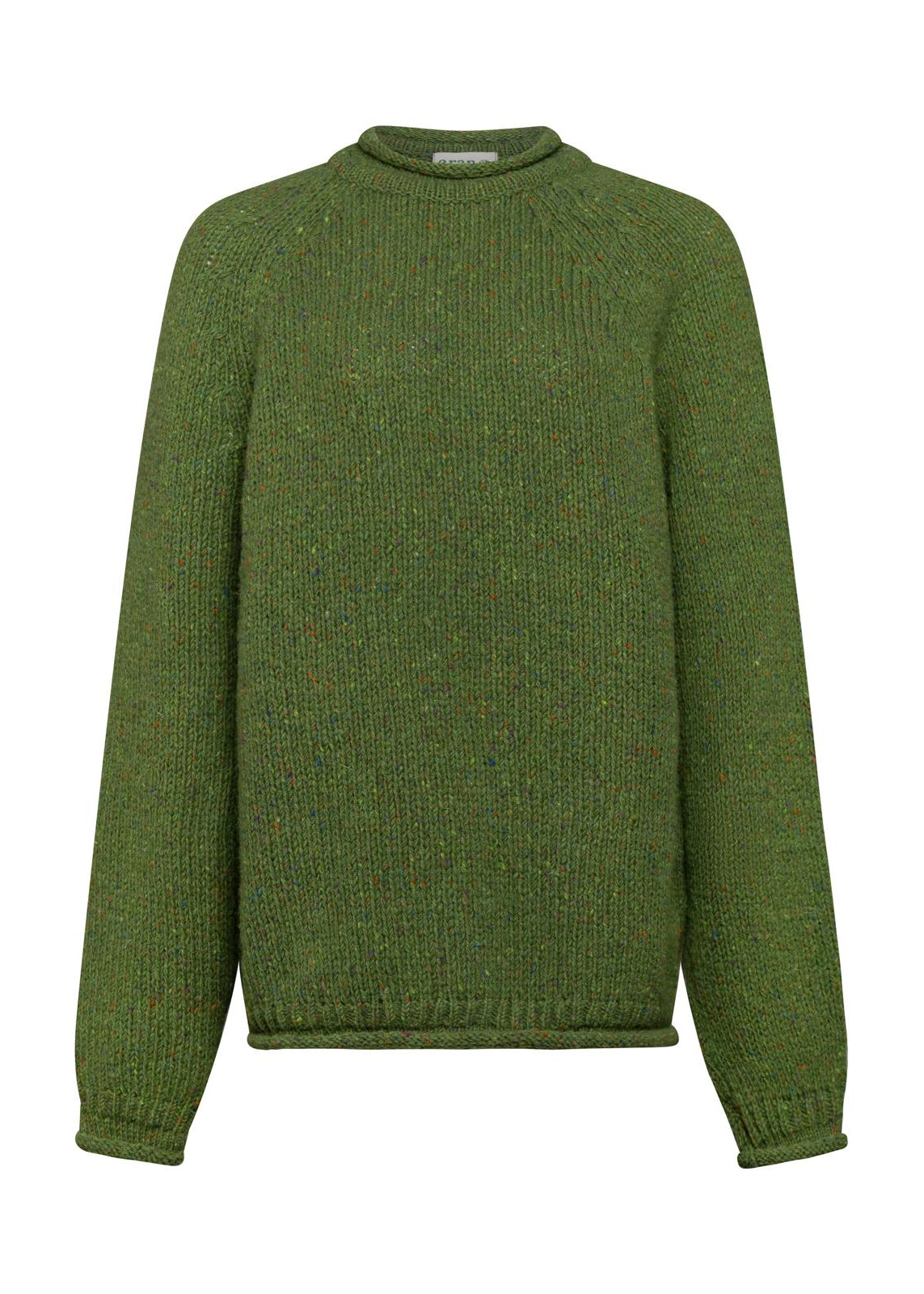 Ladies Roll Neck Fisherman Sweater | Green