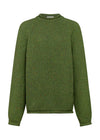 Ladies Roll Neck Fisherman Sweater | Green