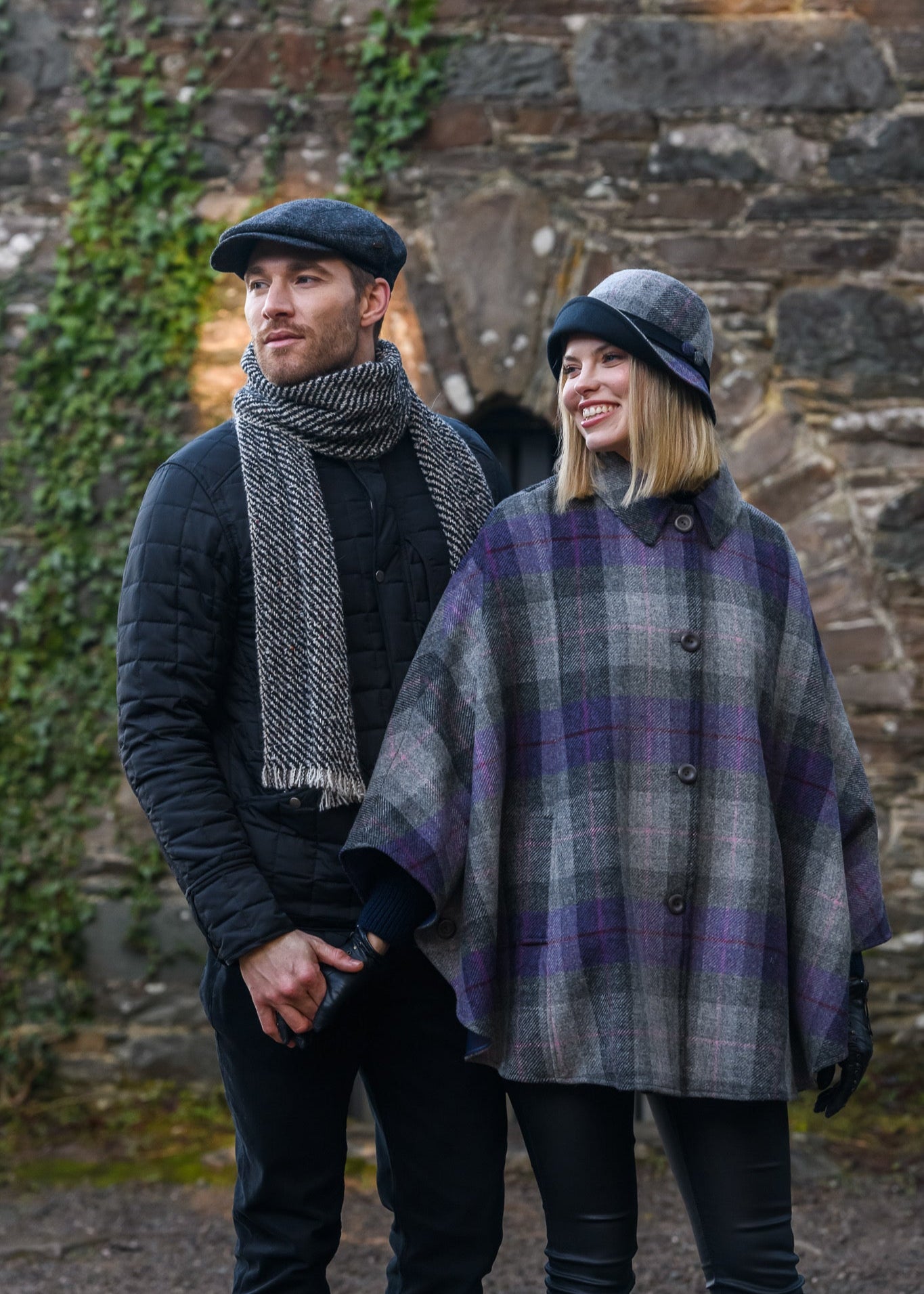 Mucros Country Cape | Lavender Check
