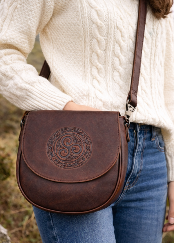 Lee River Saddle Bag | Brown Italian Leather Crossbody