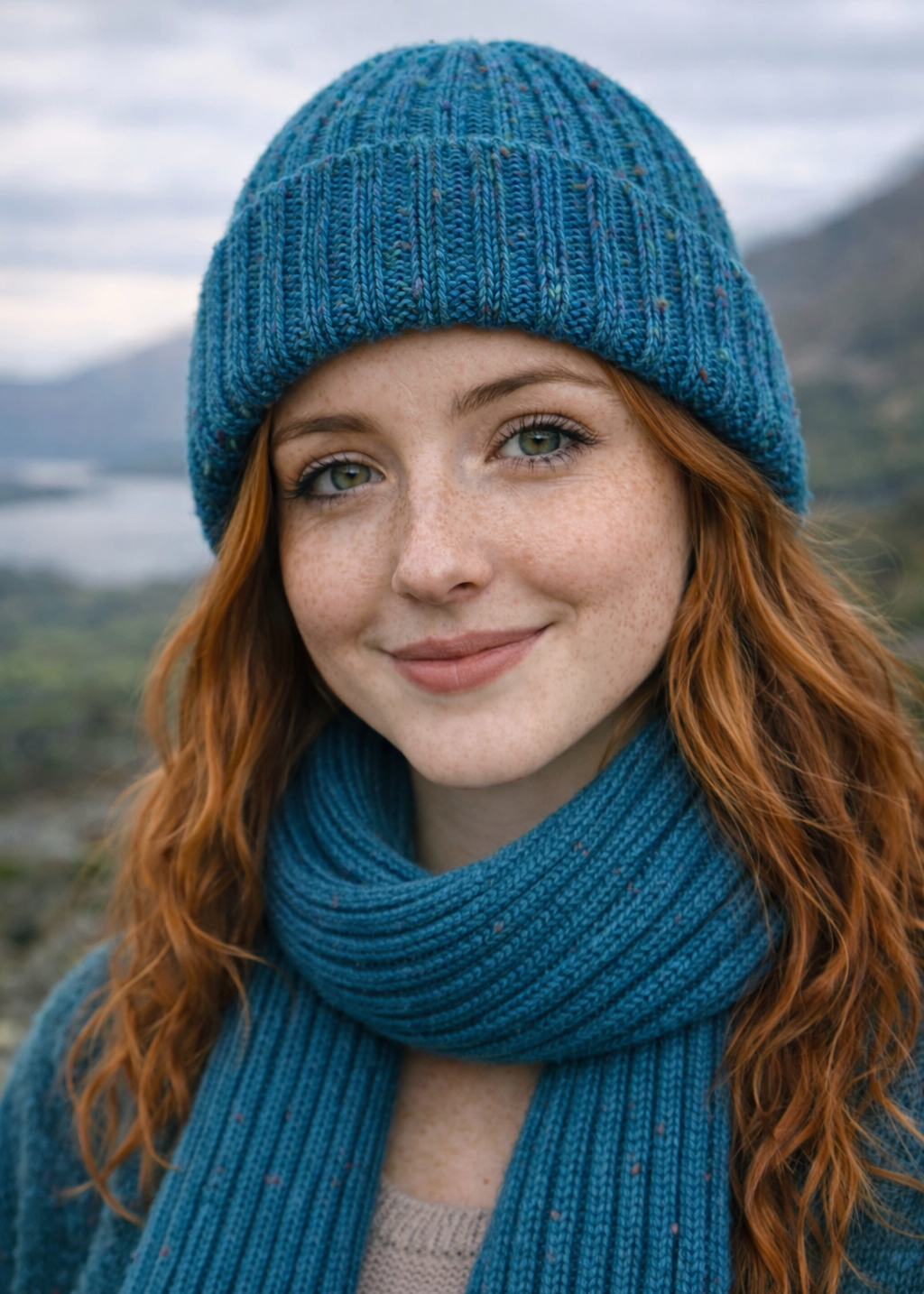 Fisherman Donegal Fleck Wool Scarf | Turquoise