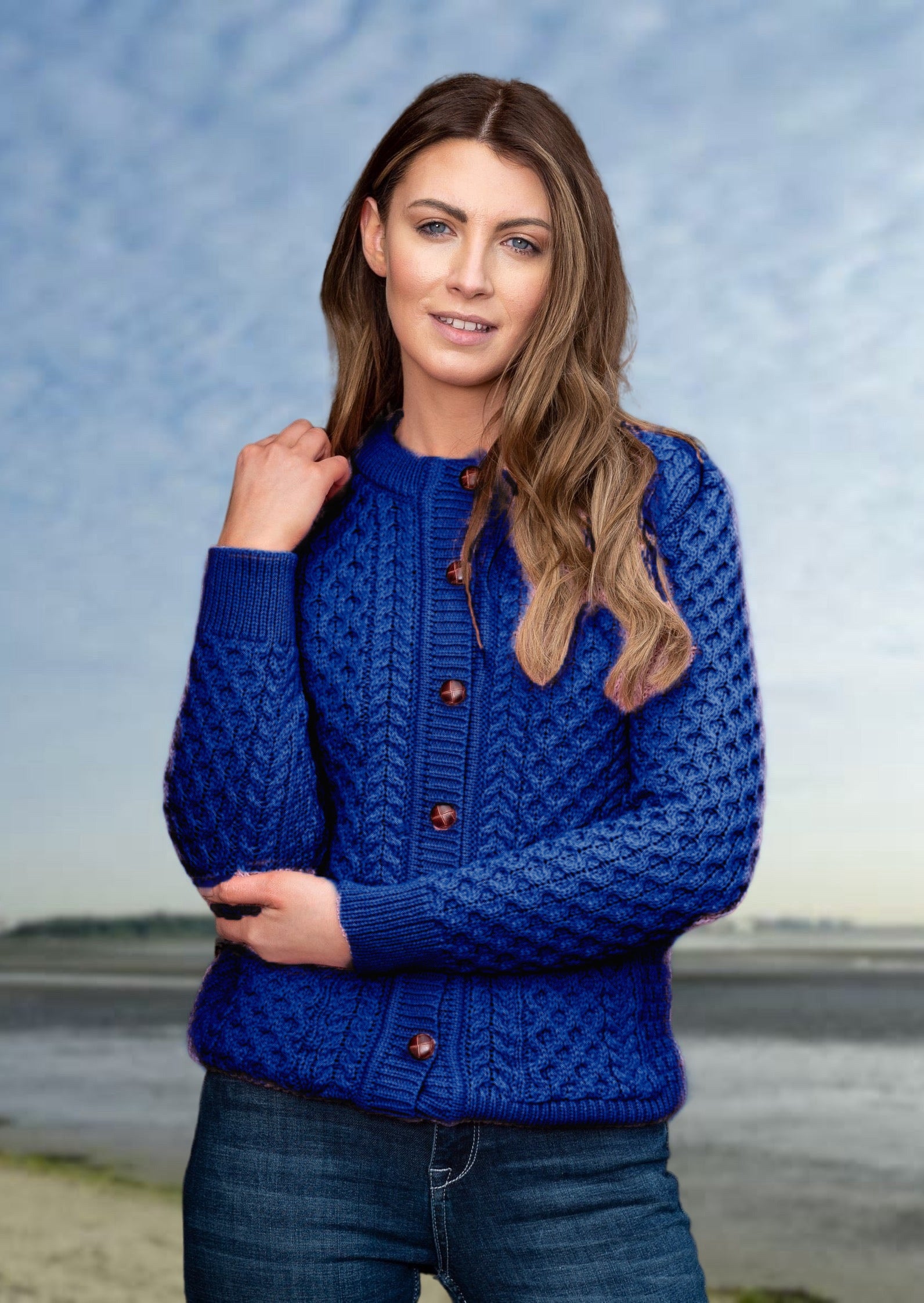 Aran Lumber Cardigan Denim aran-lumber-cardigan-denim