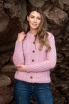 Aran Lumber Cardigan | Pink