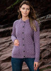 Aran Lumber Cardigan | Lavender