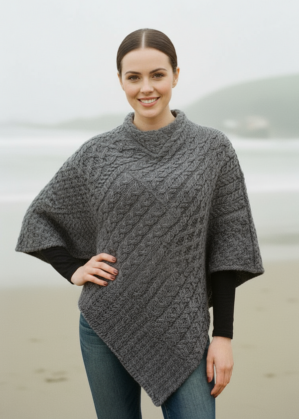 IrelandsEye Poncho | Steel Marl