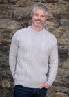 Men's Cuileann Aran Sweater | Silver Marl