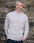 Men's Cuileann Aran Sweater | Silver Marl