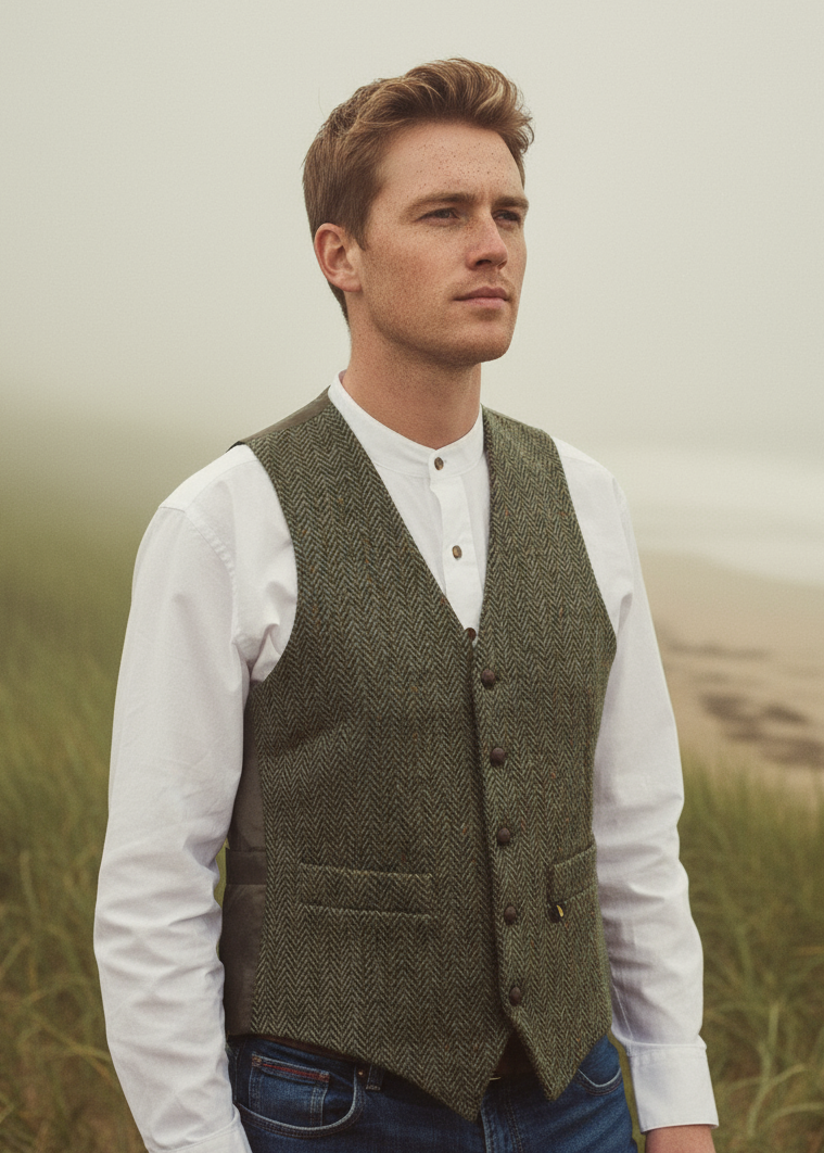 hatman green waistcoat