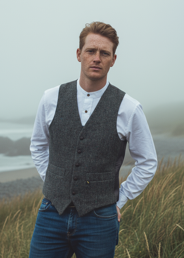 Donegal Tweed Waistcoat - Hatman