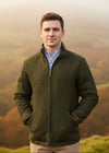 Men's Donegal Full Zip Herringbone Jacket | Green