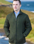 Men's Donegal Full Zip Green Herringbone Jacket