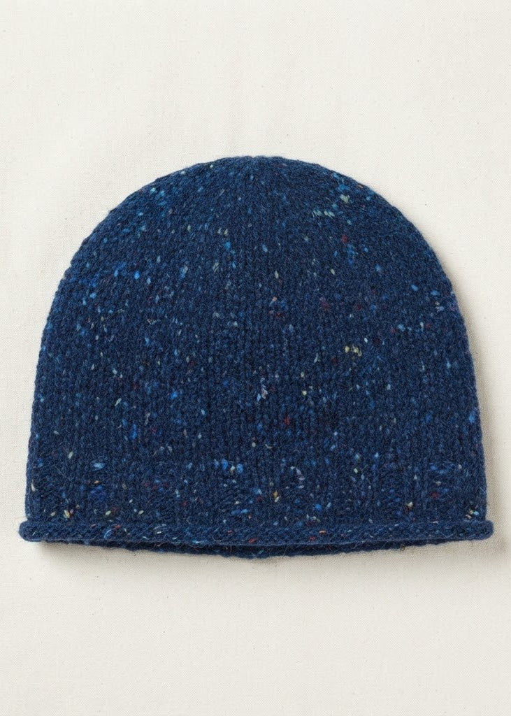 Donegal Fleck Wool Hat - Blue Melange