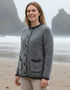 Donegal Ladies' Raglan Cardigan | Grey Charcoal