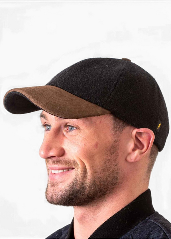 Donegal Tweed Baseball Cap | Black