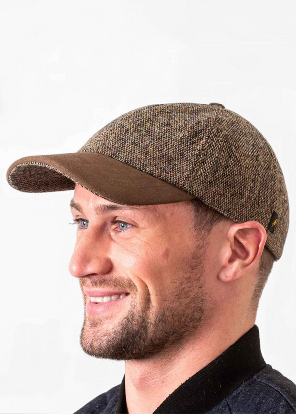 Donegal Tweed Baseball Cap | Brown Salt & Pepper