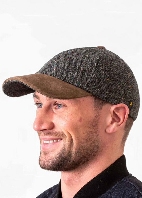 Donegal Tweed Baseball Cap | Charcoal Salt & Pepper