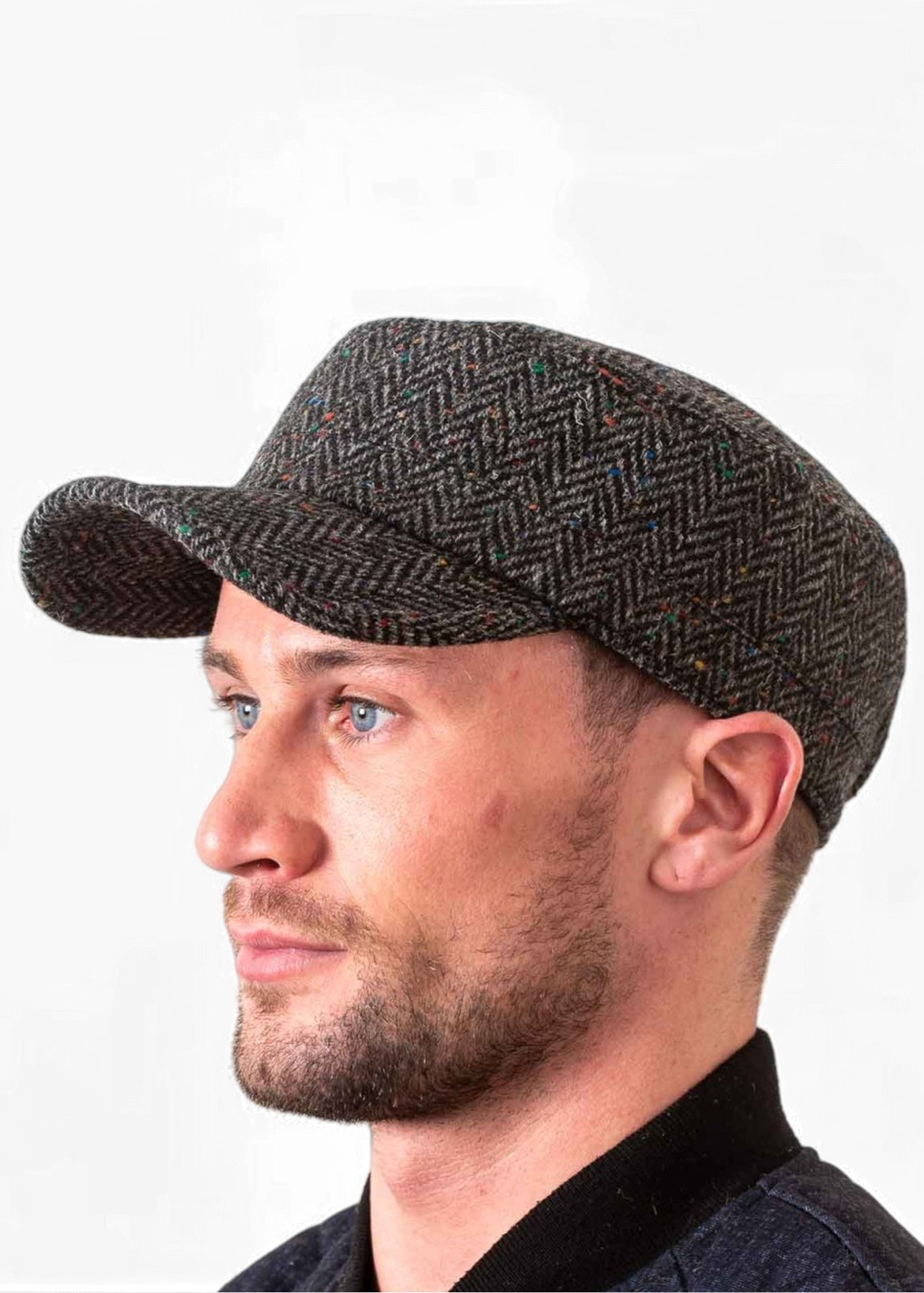 Donegal Tweed Cadet Cap | Charcoal