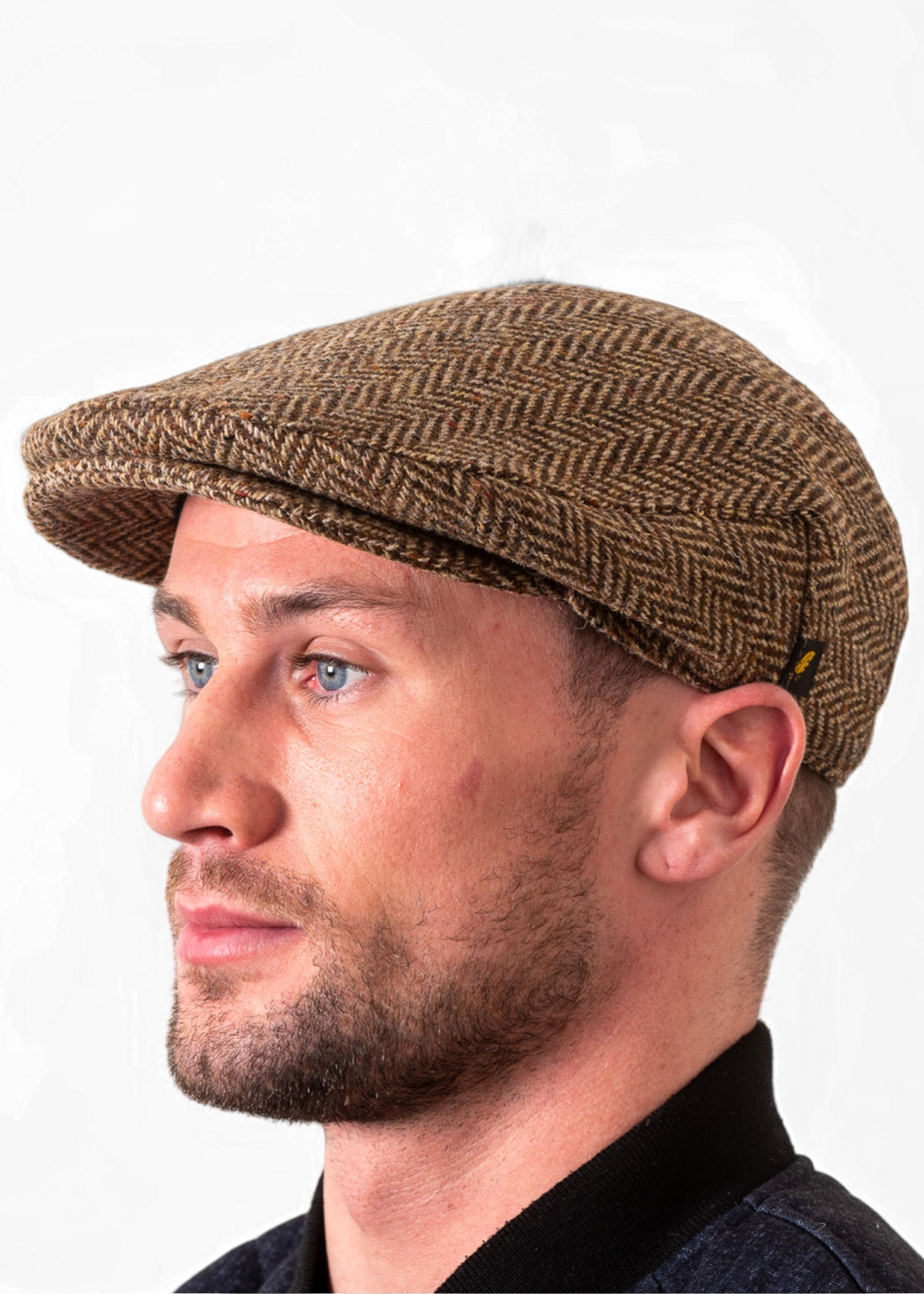 Donegal Tweed Cap | Brown Herringbone