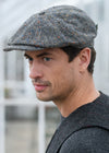Mucros Grey 8-Piece Wool Driving Cap - Peaky Blinders Style