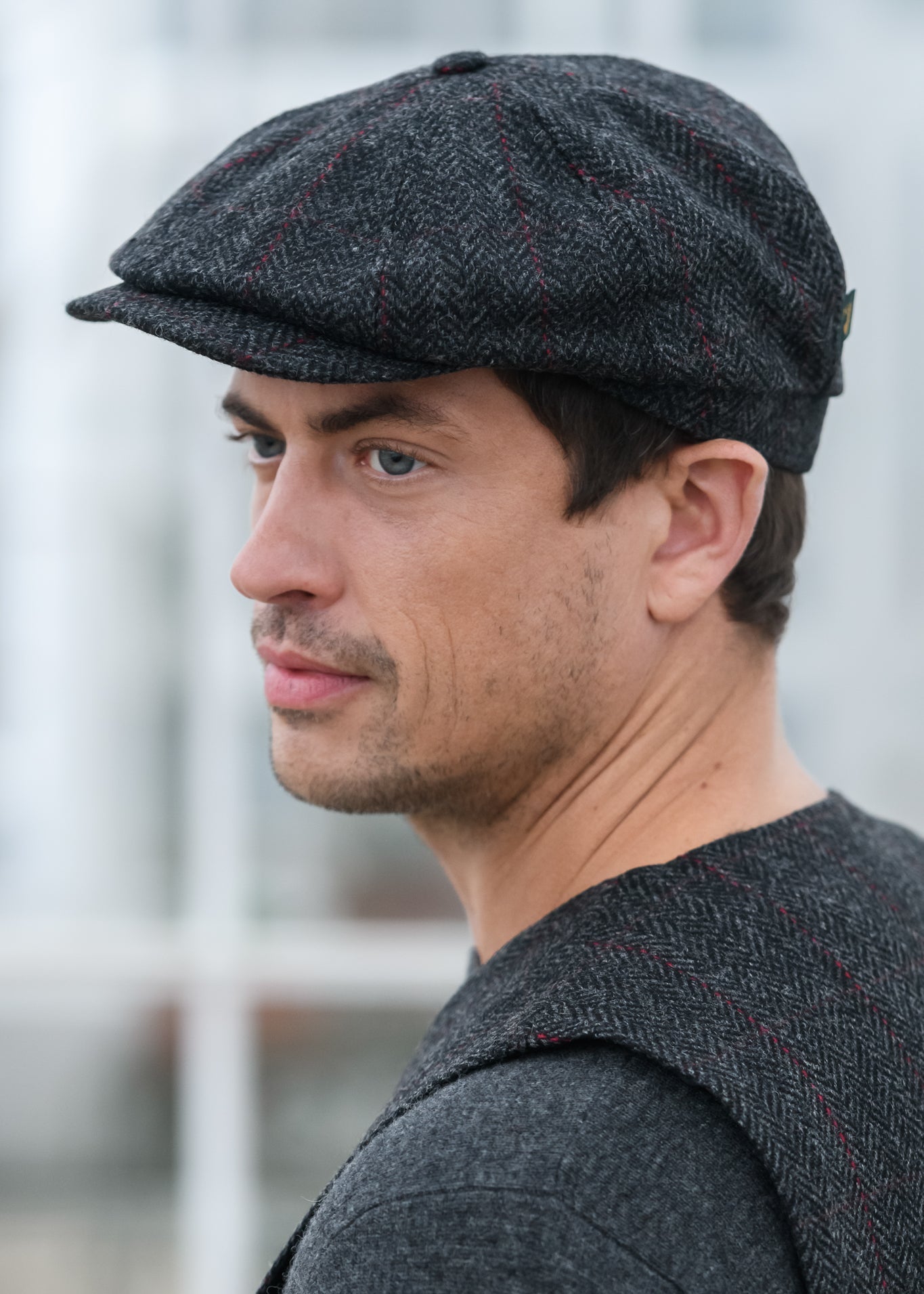 Mucros Charcoal Driving Cap | Premium Wool Peaky Blinders Style