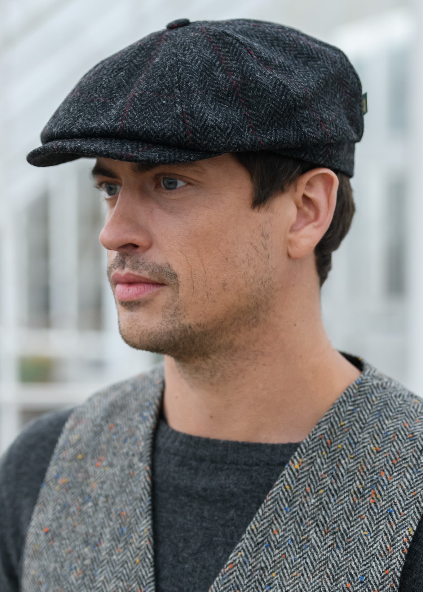 Mucros Charcoal Driving Cap | Premium Wool Peaky Blinders Style