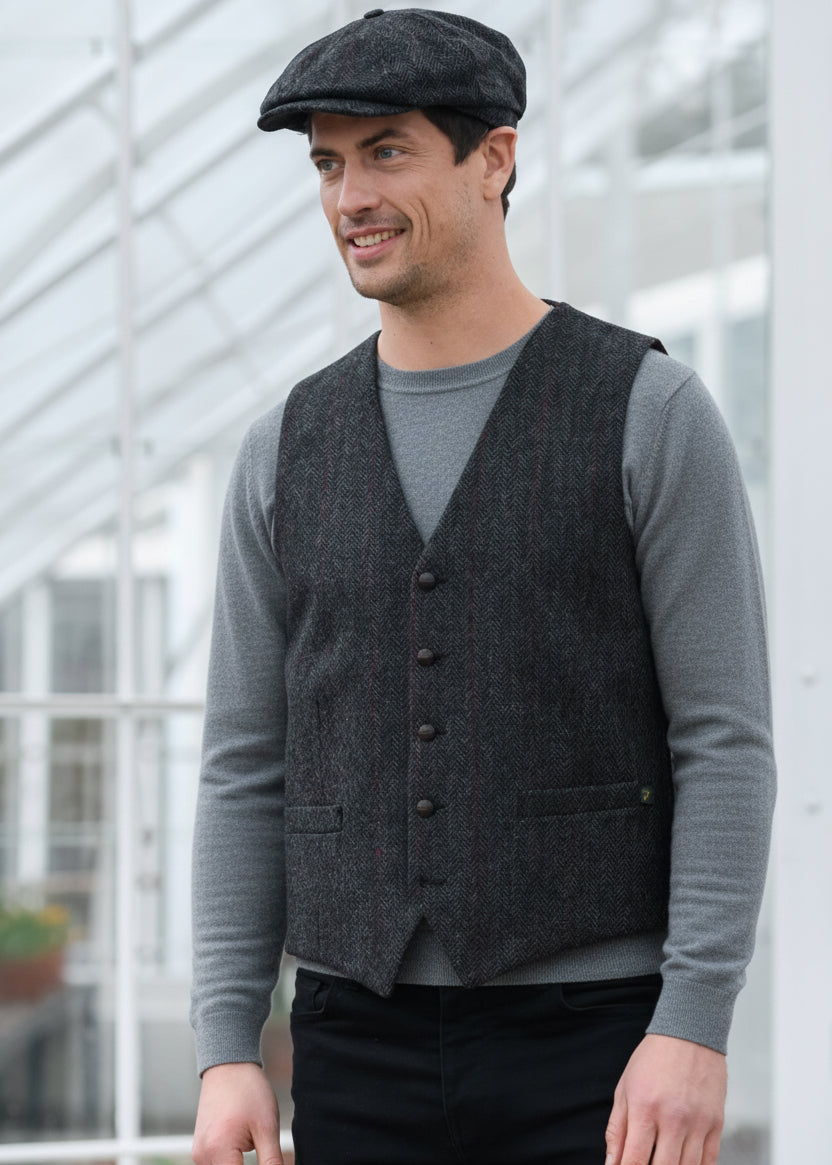 Mucros Tweed Waistcoat | Charcoal