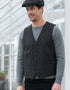 Gilet en tweed Mucros | Gris anthracite