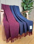 Mcnutt Pure Wool Throw | Dusk & Garnet Reversible