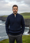 Men's Fisherman Rib Half-Zip Merino Wool Sweater | DWB