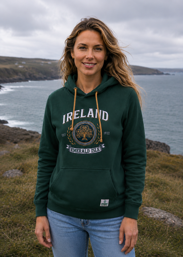 Women's Ireland Shamrock Hoodie | Green