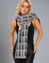 Jimmy Hourihan Fringed Cats Scarf | Grey