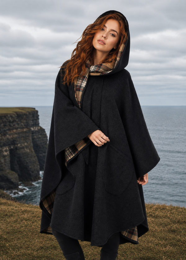 Jimmy Hourihan Wool Walking Cape | Charcoal