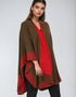 Jimmy Hourihan Green Red Shawl with Celtic Motif