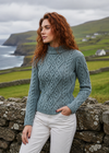 Damen-Aran-Zopfstrickpullover | Skylight