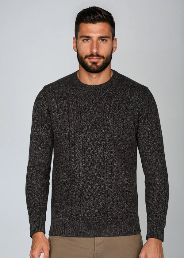 IrelandsEye Cuileann Aran Sweater | Anthracite