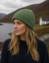 Aran Donegal Fleck Wool Hat - Green