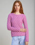 IrelandsEye Lambay Aran Sweater | Rosa Pink