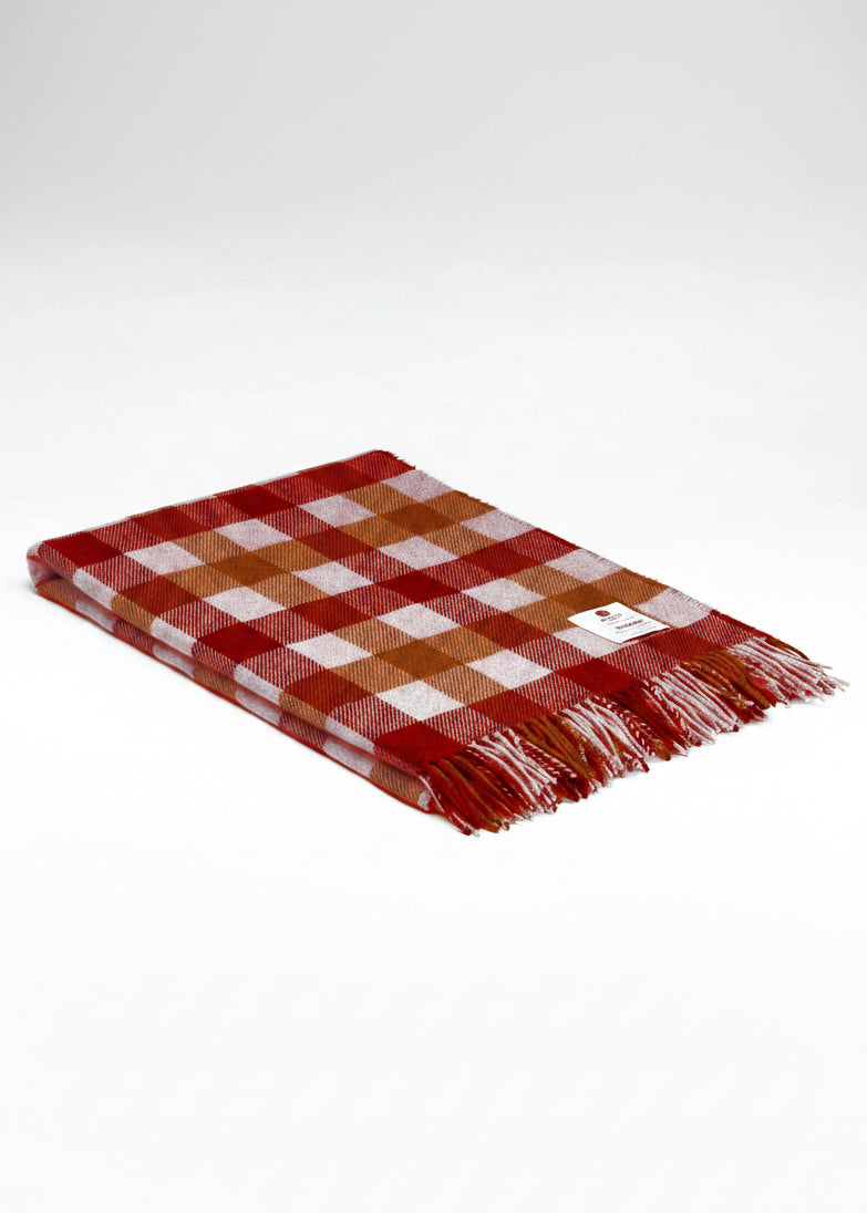 Lava Plaid Eco Wool Throw | Irish Wool Blanket
